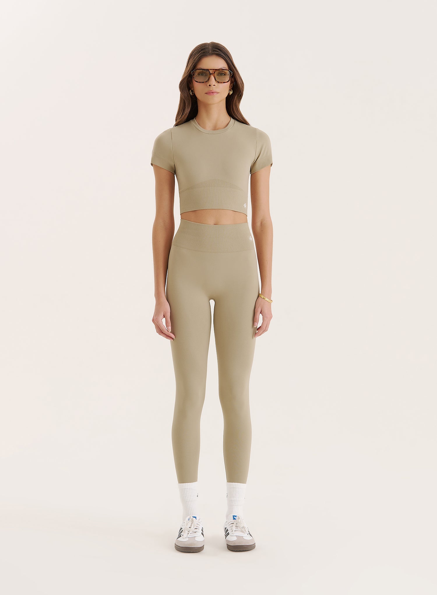 Sage Seamless Gym Crop Top
